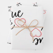 Wahre Liebe Black Valentine Geschenkpapier Set (Beispiel)