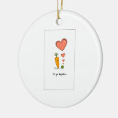 wahre Liebe, Erbsen und Karotten Keramikornament (Links)
