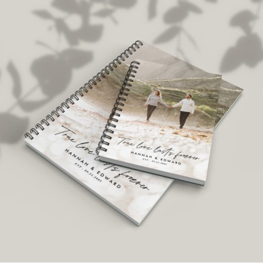 Wahre Liebe Foto Modernes, personalisiertes Gesche Notizblock