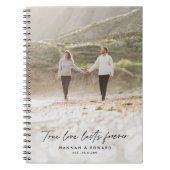 Wahre Liebe Foto Modernes, personalisiertes Gesche Notizblock (Vorderseite)