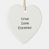 Wahre Liebe für immer Ihre Initialen Valentine Keramik Ornament (Rechts)