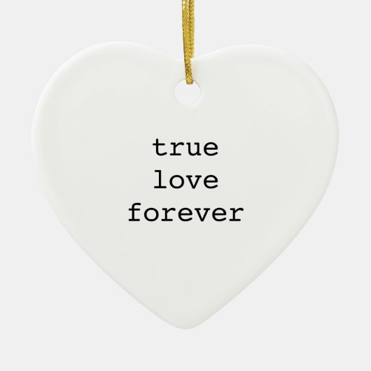 Wahre Liebe für immer Ihre Initialen Valentine Keramik Ornament (Vorne)