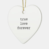 Wahre Liebe für immer Ihre Initialen Valentine Keramik Ornament (Links)