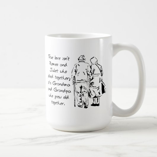 Wahre Liebe Groß und Klein Romantische Tasse (Rechts)