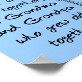 Wahre Liebe Groß und Klein Romantisches Plakatzeic Poster (Ecke)