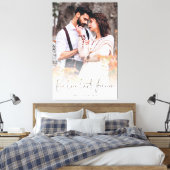 Wahre Liebe hält für immer an Couple Foto Overlay Leinwanddruck (Insitu (Schlafzimmer))