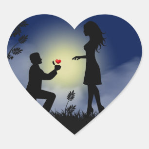 Wahre Liebe Herz-Aufkleber