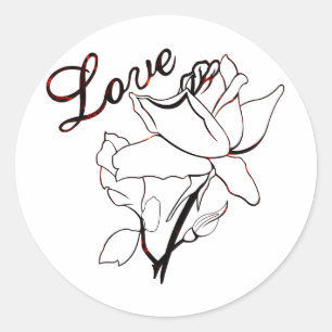 Wahre Liebe Herz Rosen Valentinstag Süßeste Runder Aufkleber