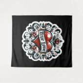 Wahre Liebe Herzlich willkommen Wandteppich (Vorderseite (Horizontal))