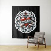 Wahre Liebe Herzlich willkommen Wandteppich (Beispiel)