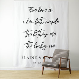 Wahre Liebe ist der Hintergrund des Fotos Hochzeit Wandteppich