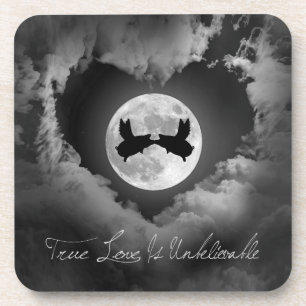 Wahre Liebe ist unglaublich fliegende SchweineKüss Getränkeuntersetzer