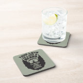 Wahre Liebe ist wie ein Bart - Funny Novelty Getränkeuntersetzer (Rechte Seite)