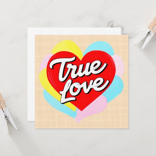 Wahre Liebe Karte (Vorderseite/Rückseite Beispiel)