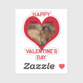 Wahre Liebe Pferde Konversationsherz Valentinstag Aufkleber