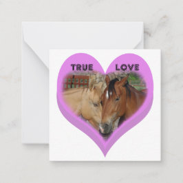 Wahre Liebe Pferde Konversationsherzen Valentinsta Mitteilungskarte