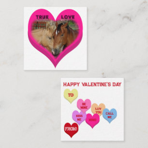 Wahre Liebe Pferde Konversationsherzen Valentinsta Mitteilungskarte