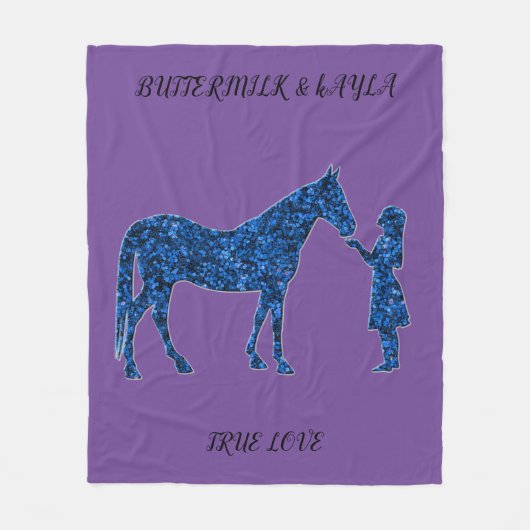 "WAHRE LIEBE" PFERDEBLANKET MIT PERSONALISIERTEM N FLEECEDECKE (Vorderseite)