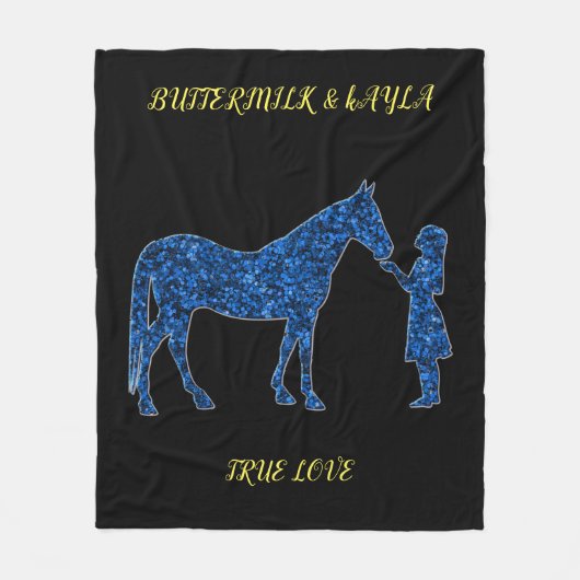 "WAHRE LIEBE" PFERDEBLANKET MIT PERSONALISIERTEM N FLEECEDECKE (Vorderseite)