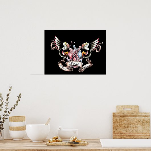 wahre Liebe Poster (Küche)