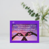 Wahre Liebe - Postkarte (Stehend Vorderseite)