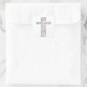 Wahre Liebe Quadratischer Aufkleber (Tasche)