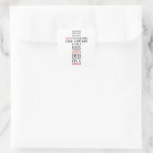 Wahre Liebe Quadratischer Aufkleber (Tasche)