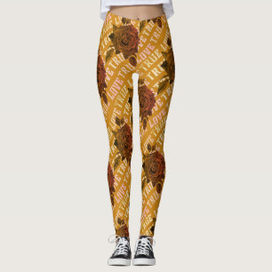 Wahre Liebe Rose Romantischer Valentinstag B&W Leggings