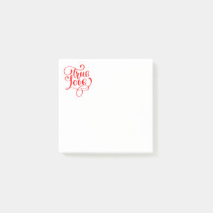 Wahre Liebe Rot & Weiße Typografie Hochzeits-Braut Post-it Klebezettel