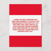 WAHRE LIEBE SOULMATES LOYALTY FRIENDSHIP DEFINIERT POSTKARTE (Vorderseite)