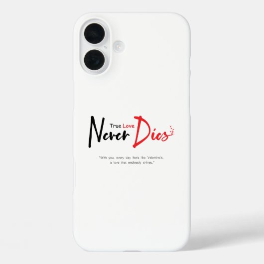 Wahre Liebe stirbt nie Case-Mate iPhone Hülle (Rückseite)