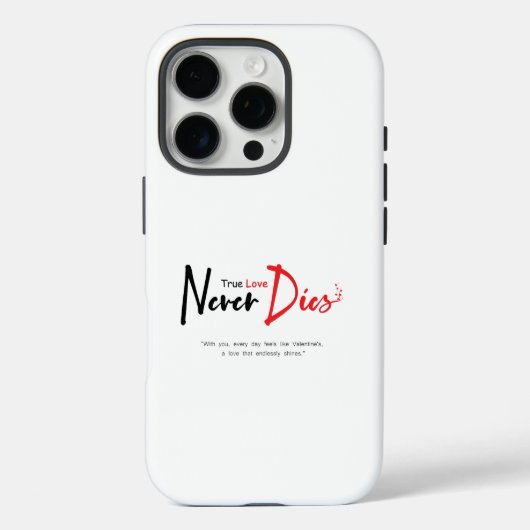 Wahre Liebe stirbt nie Case-Mate iPhone Hülle (Rückseite)