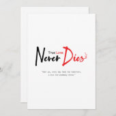 Wahre Liebe stirbt nie Einladung (Vorne/Hinten)