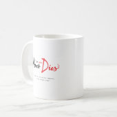 Wahre Liebe stirbt nie Kaffeetasse (Vorderseite Links)