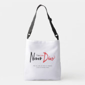 Wahre Liebe stirbt nie Tragetaschen Mit Langen Trägern (Rückseite)