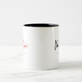 Wahre Liebe stirbt nie Zweifarbige Tasse (Mittel)