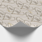 Wahre Liebe Strandherzen mit Starfish Geschenkpapier (Ecke)