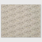 Wahre Liebe Strandherzen mit Starfish Geschenkpapier (Flach)