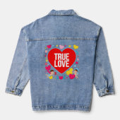 Wahre Liebe - Valentinstag Jeansjacke (Rückseite)