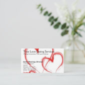 Wahre Liebe verabredete Service-Geschäfts-Karte Visitenkarte (Stehend Vorderseite)