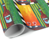 Wahre Liebe Wein für zwei Geschenke Geschenkpapier (Rolleneckpunkt)