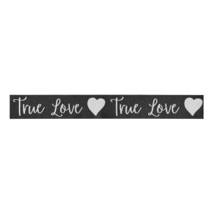 Wahre Liebe Weiß Glitter Valentinstag Grosgrain Ba Ripsband