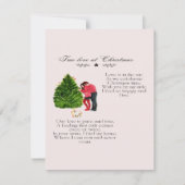 Wahre Liebe zum Weihnachtsgedicht Mitteilungskarte (Vorderseite)