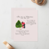 Wahre Liebe zum Weihnachtsgedicht Mitteilungskarte (Vorderseite/Rückseite Beispiel)