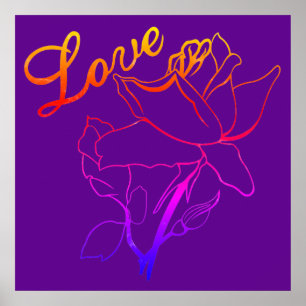 Wahre Liebesherzrosen Valentinstag Süßeste Poster