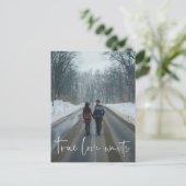 Wahre Love wartet Hochzeit verzögert Wechsel Postk Postkarte (Stehend Vorderseite)