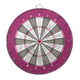 Wahre oder Dare Dart Board Pink/Gray (kein Küssen) Dartscheibe