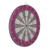 Wahre oder Dare Dart Board Pink/Gray (kein Küssen) Dartscheibe (Vorderseite Links)