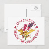 WAHRE PATRIOTEN VERTEIDIGEN DIE VERFASSUNG POSTKARTE (Vorne/Hinten)