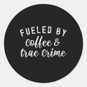 Wahre Podcast-Fans, die mit Kaffee und echter Wahr Runder Aufkleber